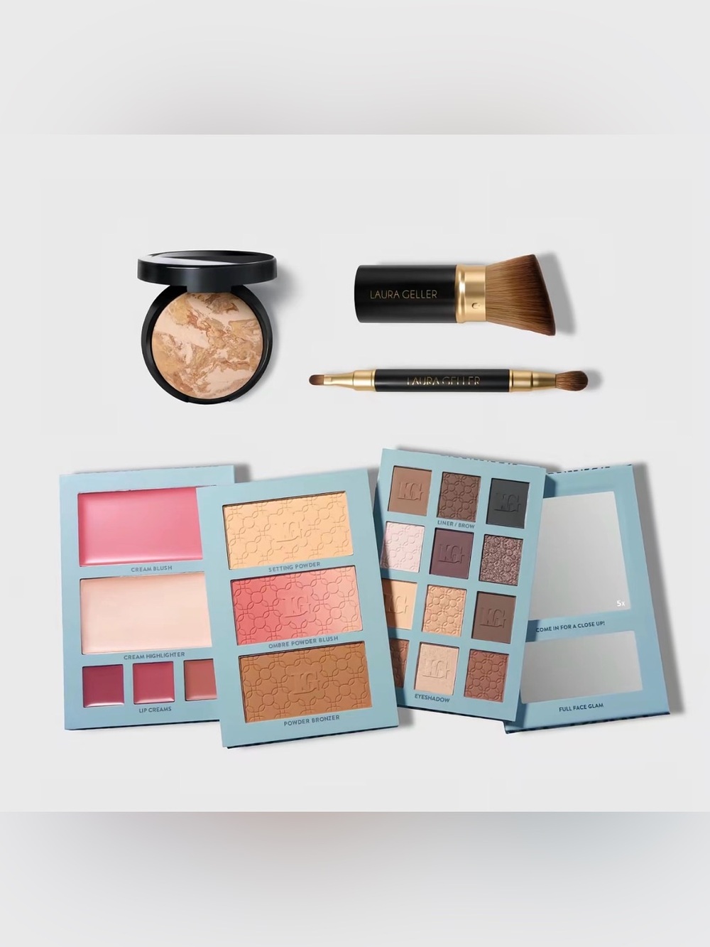 Laura Geller Makeup Palette Set with Pink, Beige & Brown Shades